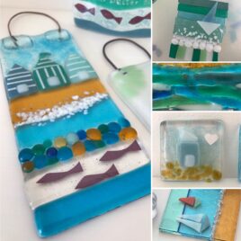 Fused Glass Taster Workshop- Beach Huts & Seascapes – Afternoon- Friday 20th September 2024 – Walford Mill- Wimborne, Dorset